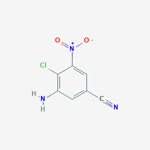 molecular formula C7H4ClN3O2 B2789446 3-Amino-4-chloro-5-nitrobenzonitrile CAS No. 218961-90-1
