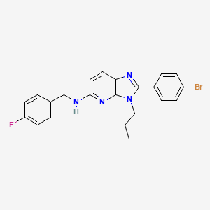 molecular formula C22H20BrFN4 B2789448 2-(4-Bromophenyl)-N-[(4-fluorophenyl)methyl]-3-propylimidazo[4,5-b]pyridin-5-amine CAS No. 1397255-09-2