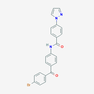 N-[4-(4-bromobenzoyl)phenyl]-4-(1H-pyrazol-1-yl)benzamide