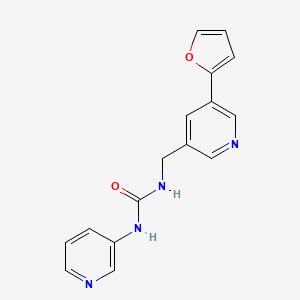 molecular formula C16H14N4O2 B2789450 1-((5-(Furan-2-yl)pyridin-3-yl)methyl)-3-(pyridin-3-yl)urea CAS No. 2034613-35-7