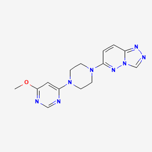 molecular formula C14H16N8O B2789452 4-Methoxy-6-(4-{[1,2,4]triazolo[4,3-b]pyridazin-6-yl}piperazin-1-yl)pyrimidine CAS No. 2415584-10-8