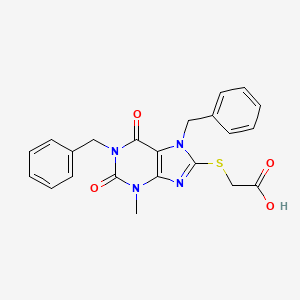 2-((1,7-dibenzyl-3-methyl-2,6-dioxo-2,3,6,7-tetrahydro-1H-purin-8-yl)thio)acetic acid