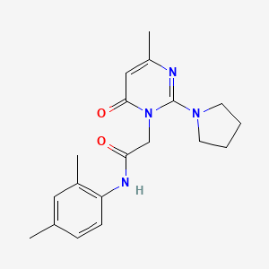molecular formula C19H24N4O2 B2789470 N-(2,4-dimethylphenyl)-2-(4-methyl-6-oxo-2-pyrrolidin-1-ylpyrimidin-1(6H)-yl)acetamide CAS No. 1251691-89-0