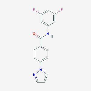 N-(3,5-difluorophenyl)-4-(1H-pyrazol-1-yl)benzamide