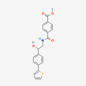 molecular formula C21H19NO4S B2789491 Methyl 4-({2-hydroxy-2-[4-(thiophen-2-yl)phenyl]ethyl}carbamoyl)benzoate CAS No. 2380189-19-3