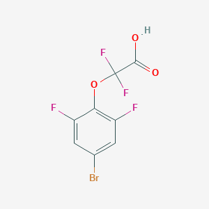 molecular formula C8H3BrF4O3 B2789503 2-(4-Bromo-2,6-difluorophenoxy)-2,2-difluoroacetic acid CAS No. 2137823-73-3