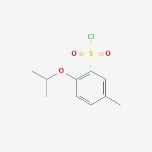 molecular formula C10H13ClO3S B2789507 5-Methyl-2-(propan-2-yloxy)benzene-1-sulfonyl chloride CAS No. 187471-30-3