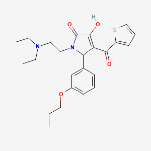 1-(2-(diethylamino)ethyl)-3-hydroxy-5-(3-propoxyphenyl)-4-(thiophene-2-carbonyl)-1H-pyrrol-2(5H)-one