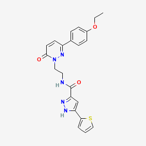 N-(2-(3-(4-ethoxyphenyl)-6-oxopyridazin-1(6H)-yl)ethyl)-3-(thiophen-2-yl)-1H-pyrazole-5-carboxamide