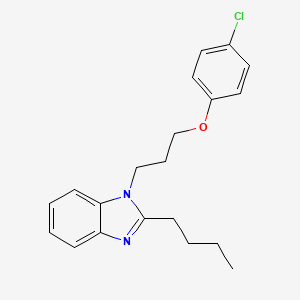 molecular formula C20H23ClN2O B2789519 2-Butyl-1-[3-(4-chlorophenoxy)propyl]benzimidazole CAS No. 537009-05-5