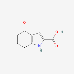 molecular formula C9H9NO3 B2789522 1H-Indole-2-carboxylic acid, 4,5,6,7-tetrahydro-4-oxo- CAS No. 111624-87-4