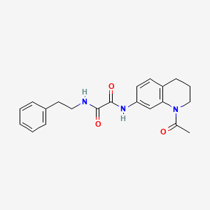 molecular formula C21H23N3O3 B2789525 N1-(1-acetyl-1,2,3,4-tetrahydroquinolin-7-yl)-N2-phenethyloxalamide CAS No. 898465-98-0