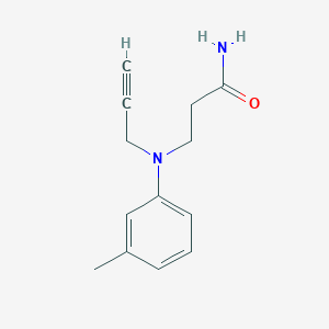 molecular formula C13H16N2O B2789528 3-[(3-Methylphenyl)(prop-2-yn-1-yl)amino]propanamide CAS No. 1311639-97-0