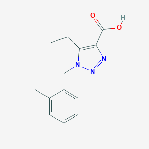 molecular formula C13H15N3O2 B278953 5-ethyl-1-(2-methylbenzyl)-1H-1,2,3-triazole-4-carboxylic acid 