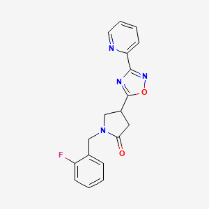 1-(2-Fluorobenzyl)-4-(3-(pyridin-2-yl)-1,2,4-oxadiazol-5-yl)pyrrolidin-2-one