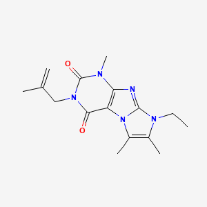 molecular formula C16H21N5O2 B2789537 6-Ethyl-4,7,8-trimethyl-2-(2-methylprop-2-enyl)purino[7,8-a]imidazole-1,3-dione CAS No. 878412-53-4