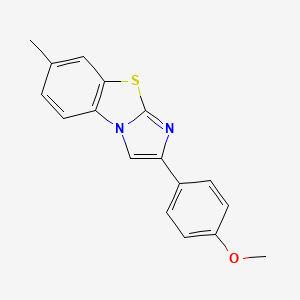 molecular formula C17H14N2OS B2789544 2-(4-Methoxyphenyl)-7-methylimidazo[2,1-b][1,3]benzothiazole CAS No. 38956-32-0