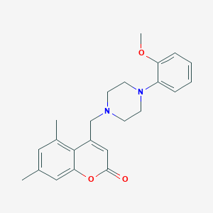 B2789554 4-[[4-(2-Methoxyphenyl)piperazin-1-yl]methyl]-5,7-dimethylchromen-2-one CAS No. 902320-32-5
