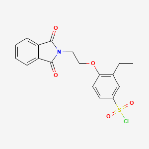 B2789558 4-[2-(1,3-dioxo-2,3-dihydro-1H-isoindol-2-yl)ethoxy]-3-ethylbenzene-1-sulfonyl chloride CAS No. 1225291-03-1