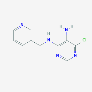 molecular formula C10H10ClN5 B2789563 6-chloro-N~4~-(pyridin-3-ylmethyl)pyrimidine-4,5-diamine CAS No. 882765-46-0