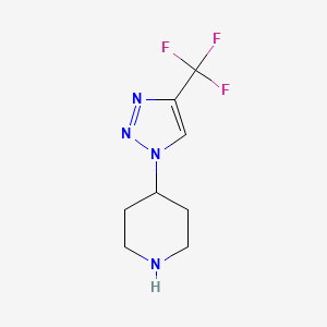 B2789566 4-[4-(Trifluoromethyl)triazol-1-yl]piperidine CAS No. 2309459-40-1