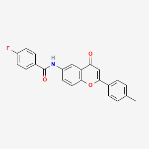 molecular formula C23H16FNO3 B2789581 4-fluoro-N-[2-(4-methylphenyl)-4-oxo-4H-chromen-6-yl]benzamide CAS No. 923156-63-2