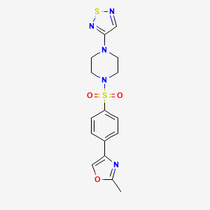 molecular formula C16H17N5O3S2 B2789583 1-[4-(2-Methyl-1,3-oxazol-4-yl)benzenesulfonyl]-4-(1,2,5-thiadiazol-3-yl)piperazine CAS No. 2320538-81-4