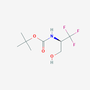 molecular formula C8H14F3NO3 B2789598 Tert-butyl (1R)-2,2,2-trifluoro-1-(hydroxymethyl)ethylcarbamate CAS No. 1393524-03-2