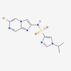 N-(6-Bromoimidazo[1,2-a]pyrazin-2-yl)-1-propan-2-ylimidazole-4-sulfonamide