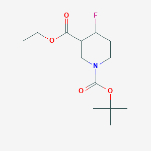 molecular formula C13H22FNO4 B2789601 1-tert-Butyl 3-ethyl 4-fluoropiperidine-1,3-dicarboxylate CAS No. 1303974-40-4