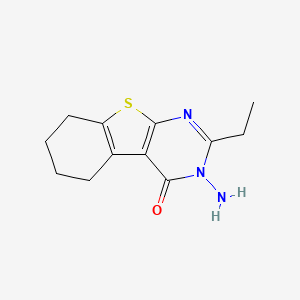 molecular formula C12H15N3OS B2789605 3-Amino-2-ethyl-3,4,5,6,7,8-hexahydrobenzo[4,5]thieno[2,3-d]pyrimidin-4-one CAS No. 261504-52-3