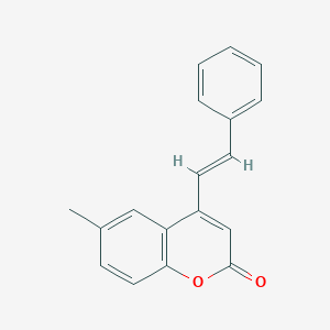 molecular formula C18H14O2 B278961 6-methyl-4-(2-phenylvinyl)-2H-chromen-2-one 