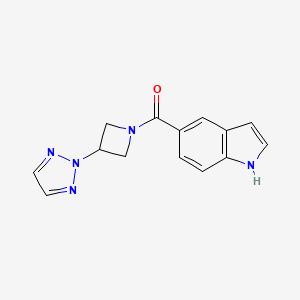 molecular formula C14H13N5O B2789610 (3-(2H-1,2,3-triazol-2-yl)azetidin-1-yl)(1H-indol-5-yl)methanone CAS No. 2192744-83-3