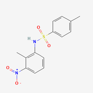 molecular formula C14H14N2O4S B2789611 4-methyl-N-(2-methyl-3-nitrophenyl)benzenesulfonamide CAS No. 349085-55-8