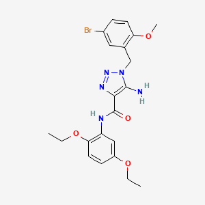 molecular formula C21H24BrN5O4 B2789620 5-amino-1-(5-bromo-2-methoxybenzyl)-N-(2,5-diethoxyphenyl)-1H-1,2,3-triazole-4-carboxamide CAS No. 902475-88-1