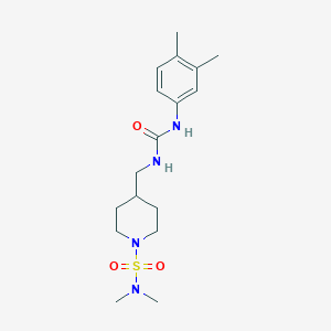 4-((3-(3,4-dimethylphenyl)ureido)methyl)-N,N-dimethylpiperidine-1-sulfonamide