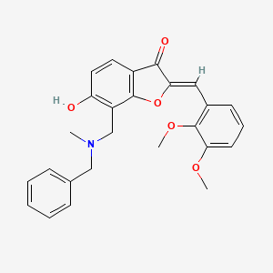 (Z)-7-((benzyl(methyl)amino)methyl)-2-(2,3-dimethoxybenzylidene)-6-hydroxybenzofuran-3(2H)-one