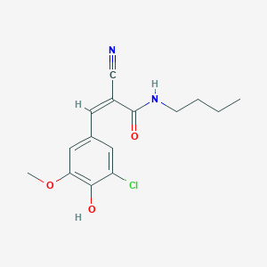 (Z)-N-Butyl-3-(3-chloro-4-hydroxy-5-methoxyphenyl)-2-cyanoprop-2-enamide