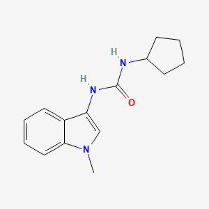 molecular formula C15H19N3O B2789651 1-cyclopentyl-3-(1-methyl-1H-indol-3-yl)urea CAS No. 941879-33-0