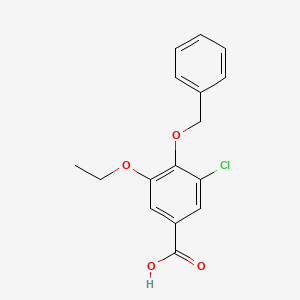 molecular formula C16H15ClO4 B2789656 4-(Benzyloxy)-3-chloro-5-ethoxybenzoic acid CAS No. 693798-28-6