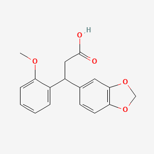 molecular formula C17H16O5 B2789658 3-(1,3-Benzodioxol-5-yl)-3-(2-methoxyphenyl)propanoic acid CAS No. 364738-87-4