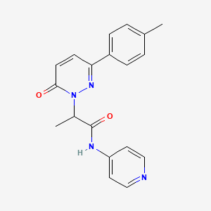 molecular formula C19H18N4O2 B2789666 2-(6-oxo-3-(p-tolyl)pyridazin-1(6H)-yl)-N-(pyridin-4-yl)propanamide CAS No. 1203393-47-8