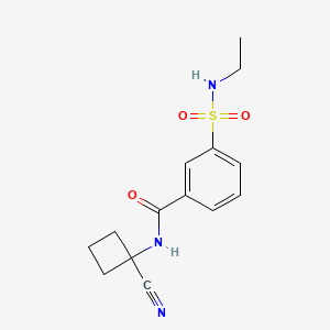 molecular formula C14H17N3O3S B2789667 N-(1-cyanocyclobutyl)-3-(ethylsulfamoyl)benzamide CAS No. 1333825-03-8
