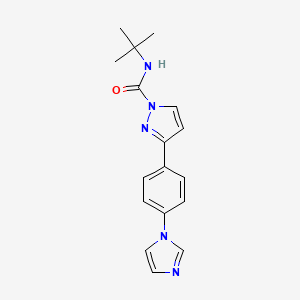 N-(tert-butyl)-3-[4-(1H-imidazol-1-yl)phenyl]-1H-pyrazole-1-carboxamide