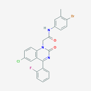molecular formula C23H16BrClFN3O2 B2789671 N-(4-bromo-3-methylphenyl)-2-(6-chloro-4-(2-fluorophenyl)-2-oxoquinazolin-1(2H)-yl)acetamide CAS No. 959526-02-4