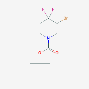 molecular formula C10H16BrF2NO2 B2789674 Tert-butyl 3-bromo-4,4-difluoropiperidine-1-carboxylate CAS No. 1881296-57-6
