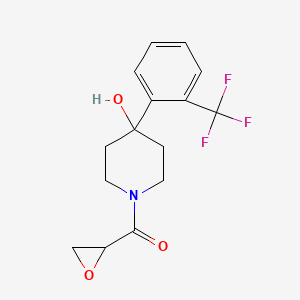 [4-Hydroxy-4-[2-(trifluoromethyl)phenyl]piperidin-1-yl]-(oxiran-2-yl)methanone