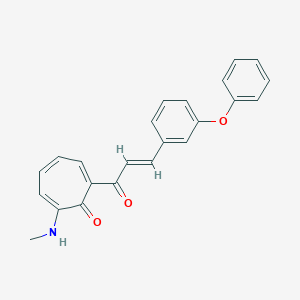 molecular formula C23H19NO3 B278971 2-(Methylamino)-7-[3-(3-phenoxyphenyl)acryloyl]-2,4,6-cycloheptatrien-1-one 