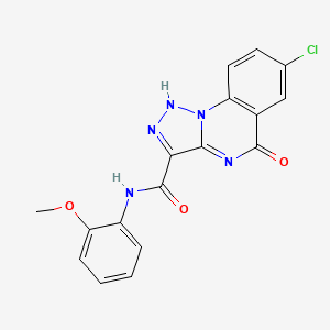 molecular formula C17H12ClN5O3 B2789710 7-chloro-5-hydroxy-N-(2-methoxyphenyl)[1,2,3]triazolo[1,5-a]quinazoline-3-carboxamide CAS No. 1040701-08-3