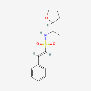 (E)-N-[1-(oxolan-2-yl)ethyl]-2-phenylethenesulfonamide